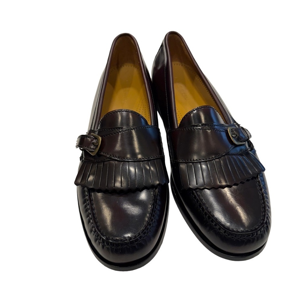 Cole Haan Men’s Kiltie Buckle Burgundy Loafers 12D Excellent!!